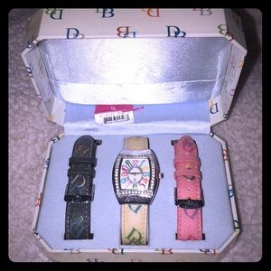 Dooney & Bourke Colorful Vintage 3-way Watch Set